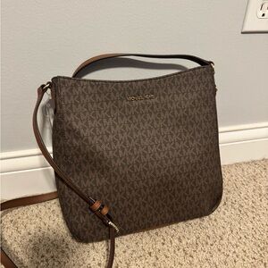 Michael Kors Dark Brown Large Messenger crossbody- NEW